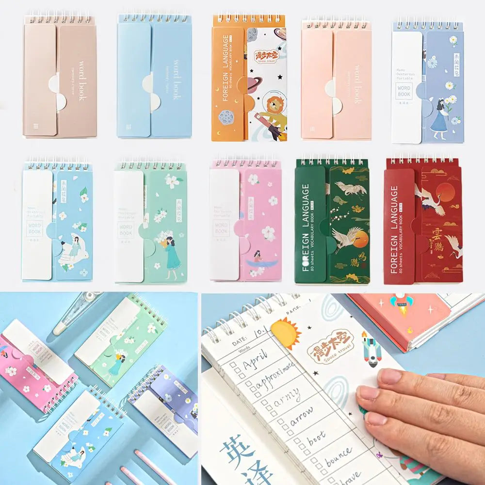 80 Sheets Portable Memory Book For Memorizing Words English Vocabulary Pocket Memo Pad Foreign Languages Word Book Notebook