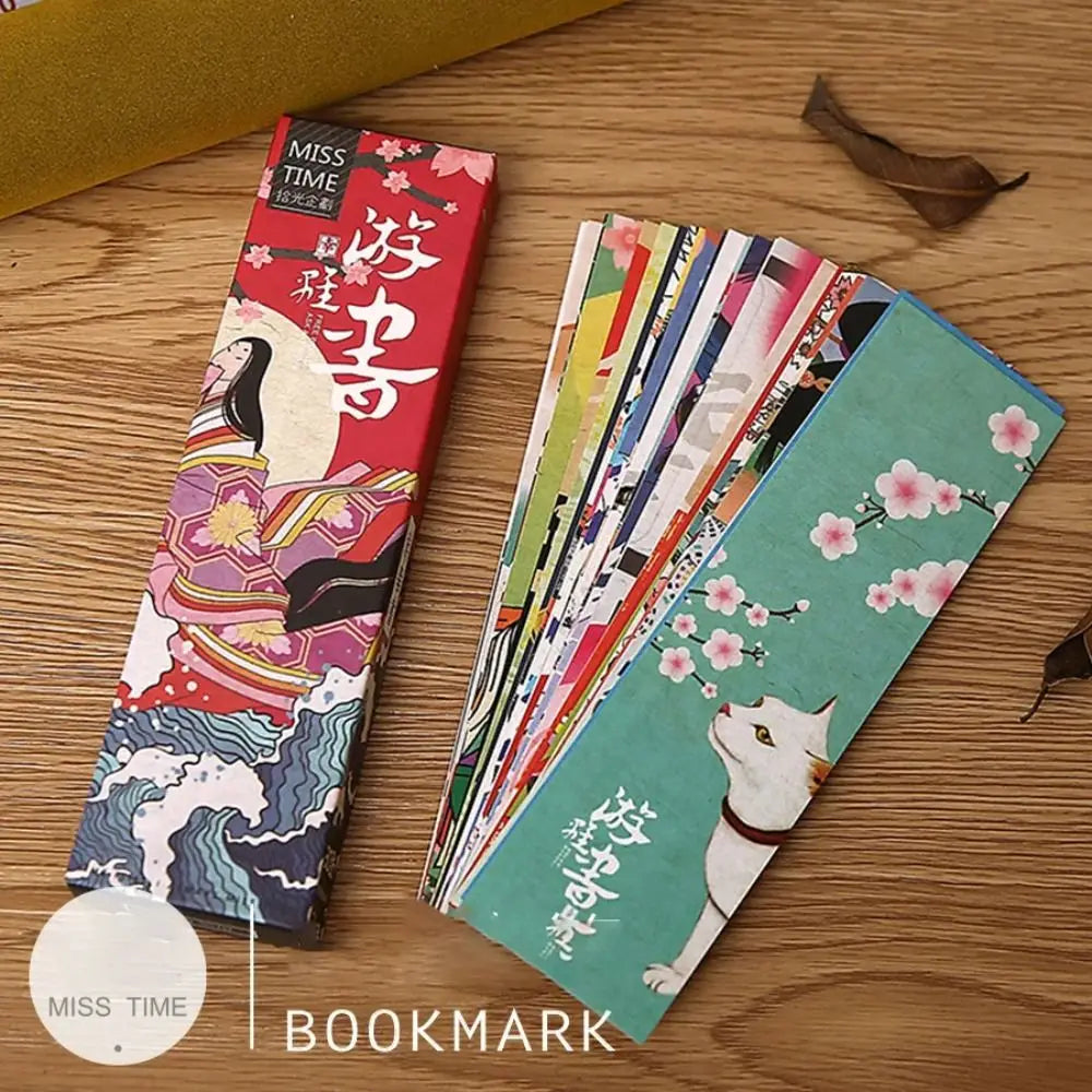 30 Sheets/Pack Creative Paper Bookmark Vintage Pages Books Japanese Style Book Marks Reading Annotation Cards School Supplies