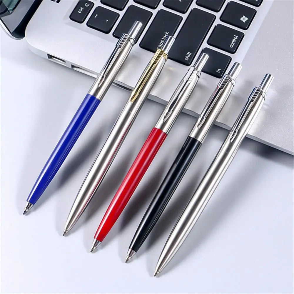 Creative Metal Blue/Black Ink Gel Pen Ballpoint Pen With Refill Press Style Business Fountain Pen School Office Writing Tools