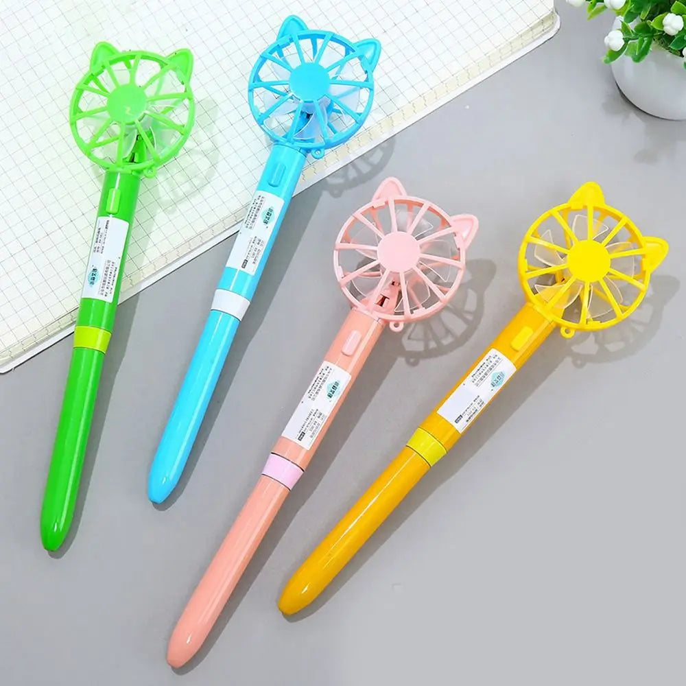 Durable Black Fan Pen Multifunctional Stationery Signature Pen Ballpoint Pen Writing Tools School Office Supplies