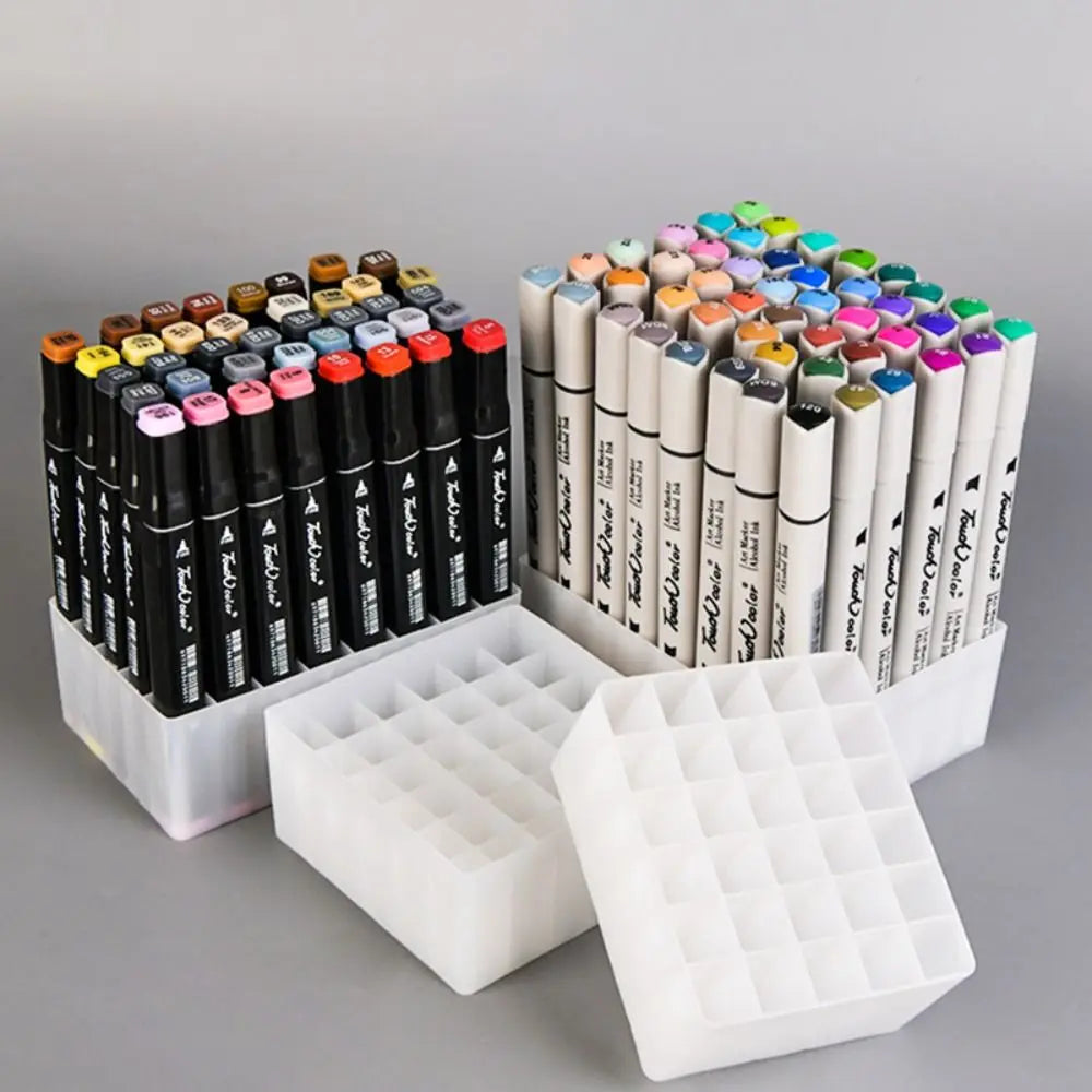 12/30/40 Slots Marker Pen Storage Pen Holder Multifunctional Large-capacity Brush Pen Rack Make-up Brush Stand Table Organizer